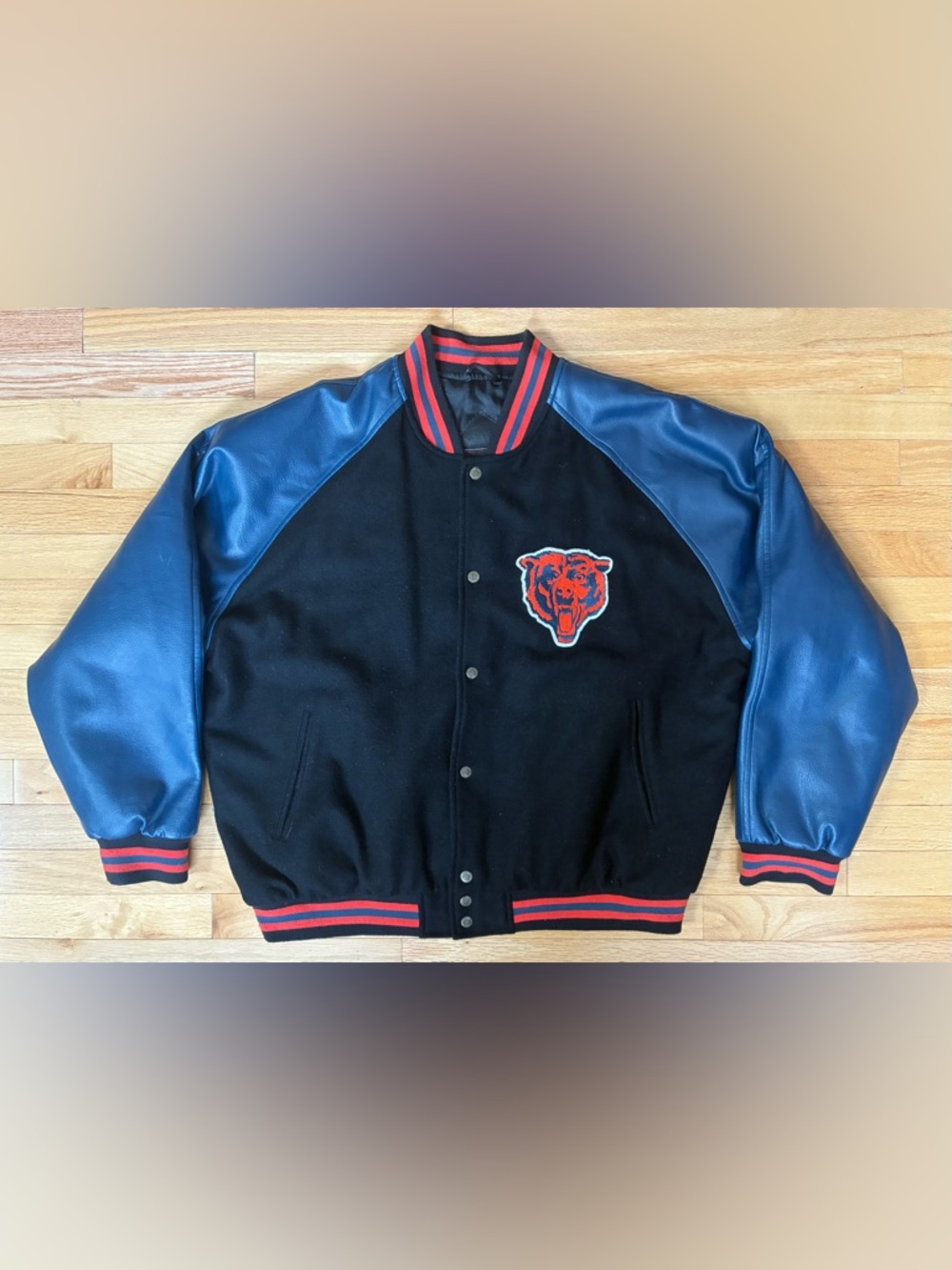 Vintage Chicago Bears NFL Game Day Varsity Jacket Coat Men’s Size XL